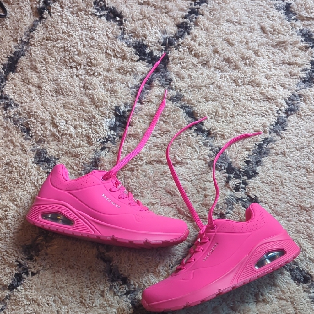 Skechers Women's Vibrant Pink Sneakers - Picture 2 of 5